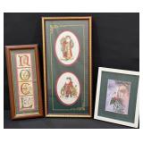 Three Framed Holiday Artworks