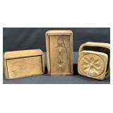 Vintage Carved Butter Molds, Floral Theme