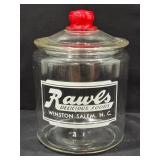 Vintage Rawls Foods Counter Jar  Winston Salem NC