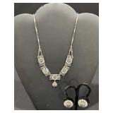 Vintage Clara Beau Necklace and Clip-On Earrings