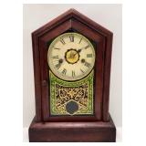 Antique Waterbury Clock Co. Mantel Clock with Key