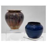 Signed Dover NC Crystalline Vases