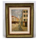 T.E. Penck Paris Street Scene Oil On Canvas