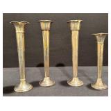 Alvin Sterling Silver Bud Vases, Weighted