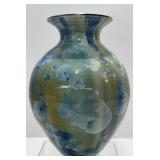 Signed Phil Morgan Crystalline Glazed Vase