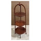 Vintage Mahogany Three Tier Muffin Stand