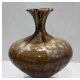 Signed Dover Brown Crystalline Glazed Vase