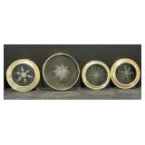 Vintage Edged Glass and Silver-Plated Coasters