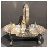 Vintage Silver-Plated Footed Bread Basket