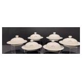 Vintage Pillivuyt Porcelain Covered Bowls