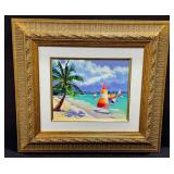 Framed Crystal Lagoon Painting by Pauk