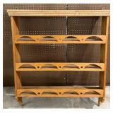 Antique Wooden Plate Rack Unique Cutout Design