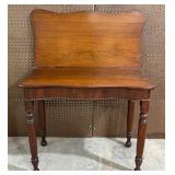 Vintage Fold-Top Gaming Table Turned Legs