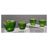 Vintage Green Glass Measuring Cups
