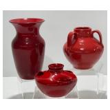 Signed Red Pottery Vessel by Bolick & More