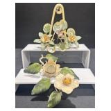 Vintage Italian Painted Toleware Stand & More