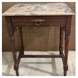 Antique French Louis XVI Marble Top Side Table
