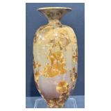 Signed Large Crystalline Glazed Pottery Vase