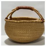 Vintage Handcrafted Bolga Market Basket