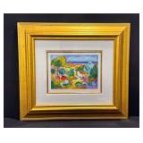 Signed Colorful Landscape Framed Artwork