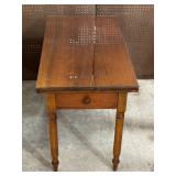 Vintage 2 Drawer Occasional Table with Glass Top