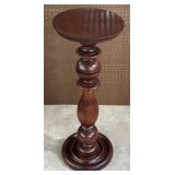 Vintage Carved Wooden Pedestal Plant Stand