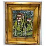 Signed Oil Painting Mediterranean Landscape