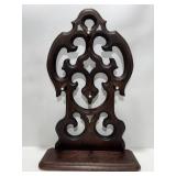 Antique Gothic Revival Wooden Wall Shelf, 28" H