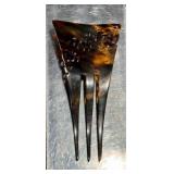 Vintage Carved Tortoiseshell Decorative Hair Comb