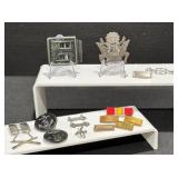 Vintage Military Buckles, Insignias, Ribbons