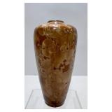 Vintage Signed Dover Brown Crystalline Vase