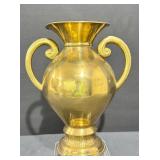 Vintage Brass Double-Handled Decorative Vase