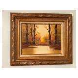 Framed Landscape Oil on Canvas by Howard