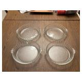 4 Pyrex Glass Pie Baking Dishes