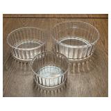 3 Glass Corning Ware Baking Dishes