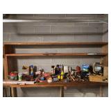 Tools, Hardware, & Supplies On Work Bench