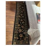 Two Floral Patterned Runner Rugs