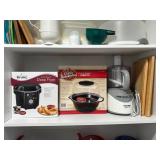 Kitchen Appliances Lot: Deep Fryer, Popper, Proces