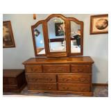 Furniture Traditions Oak Dresser with Mirror