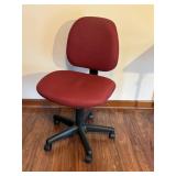 Office Chair With Red Upholstery