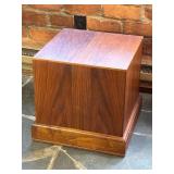 Wooden Cube-Form Pedestal Stand