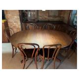 Wooden Dining Table with Six Chairs