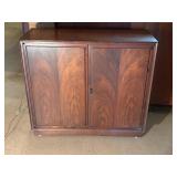 Two-Door Wooden Cabinet With Shelves