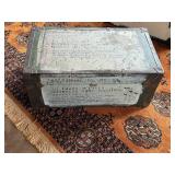 Military-Style Wood and Metal Storage Trunk
