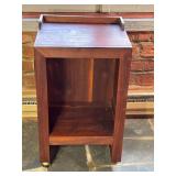 Mid-Century Wood Rolling Side Table