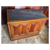 Wooden Cabinet With Decorative Top