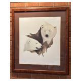 Framed Arctic Polar Bear Print by Coleman