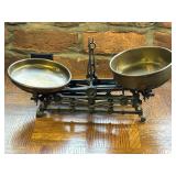 Cast Iron Balance Scale With Brass Pans