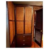 Mid-Century Modern Wood Armoire Unit
