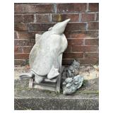 Concrete Animal Sculptures Including Penguins